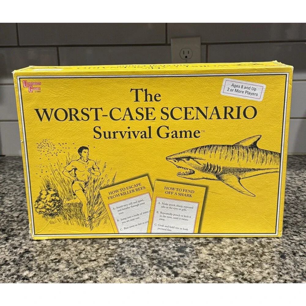 The Worst-Case Scenario Survival Game Board Game 2001 University Games Complete